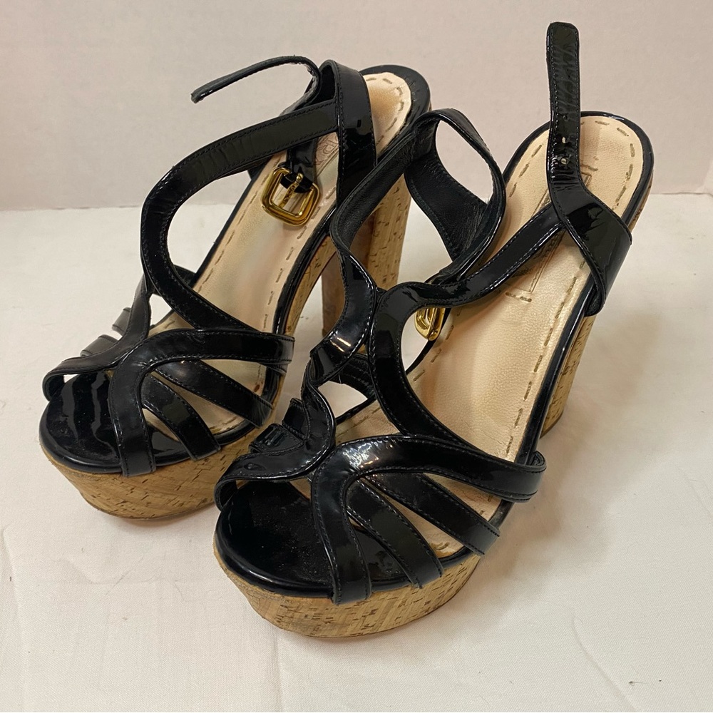 PRADA heels, black with cork heels. Size 36 1/2